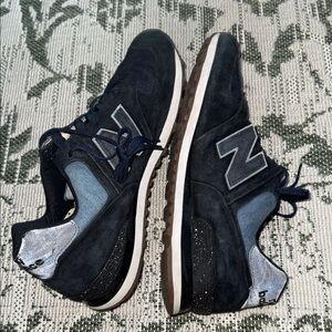 New Balance Men's Black/Denim Sneakers